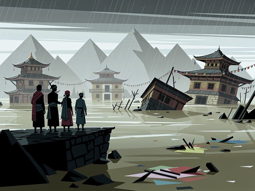 Riada en Nepal y el Tíbet deja más de 350 muertos y cientos de desaparecidos