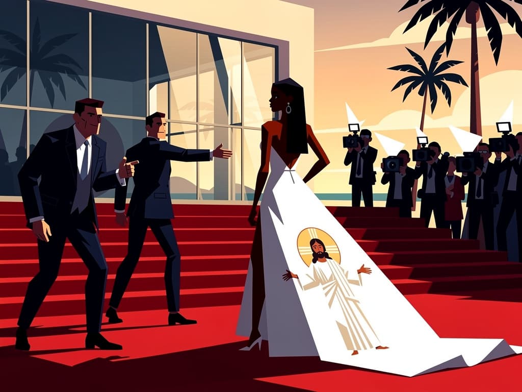 Massiel Taveras afirma que su vestido con imagen de Jesucristo provocó el incidente en Cannes