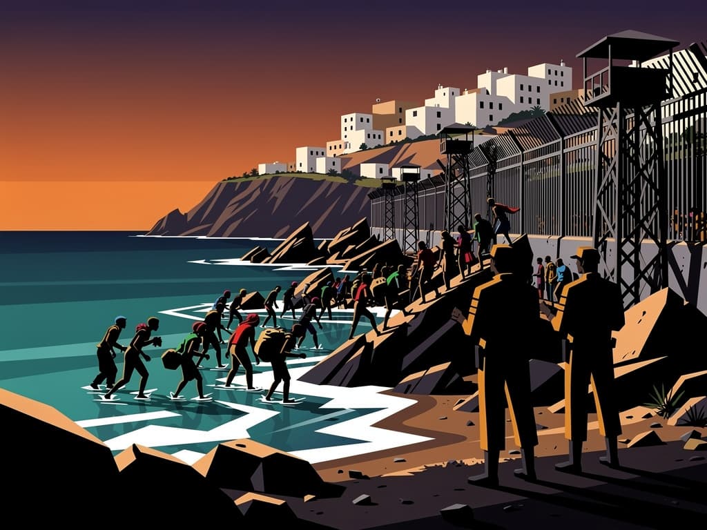 Ceuta registra una llegada masiva de migrantes en 48 horas